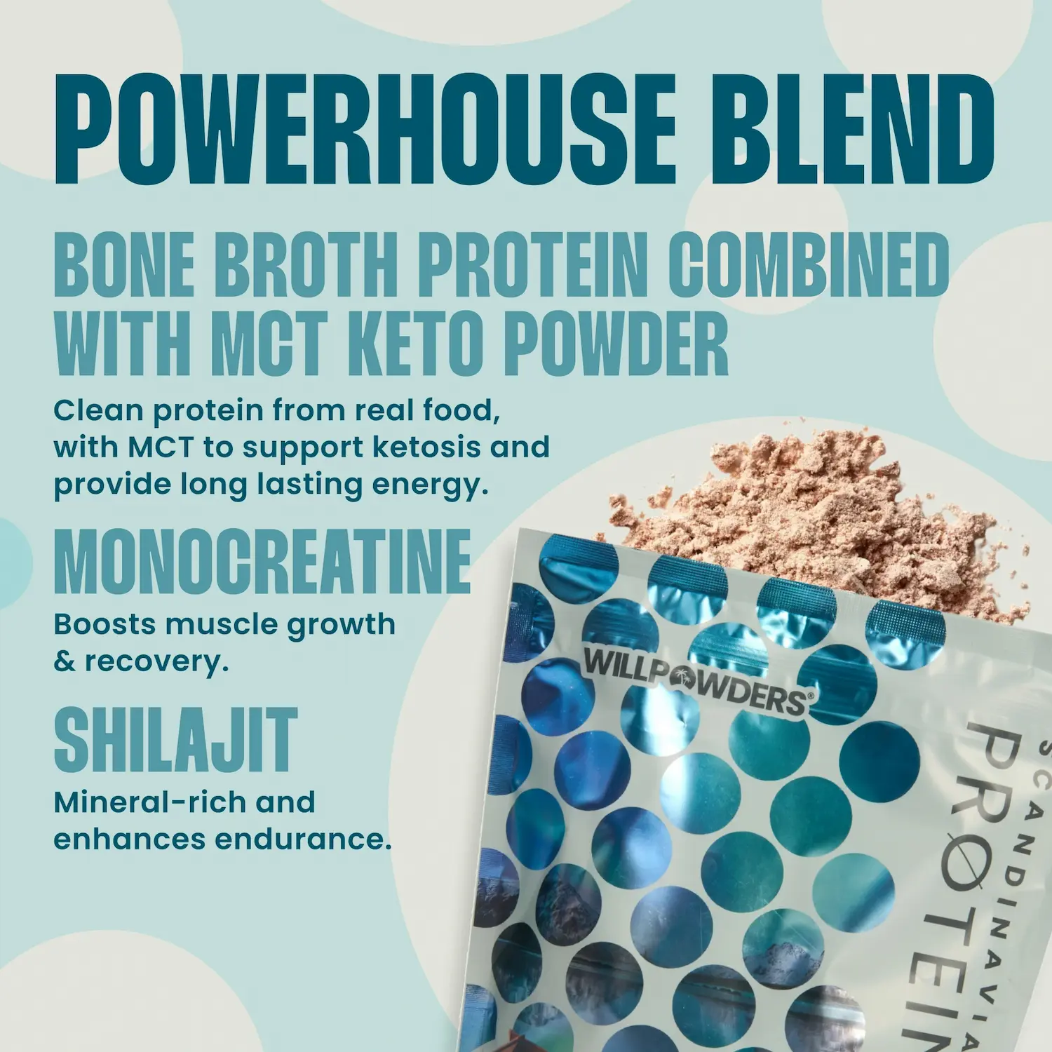 Milk Chocolate Protein Powder with Shilajit and Monocreatine - Image 3